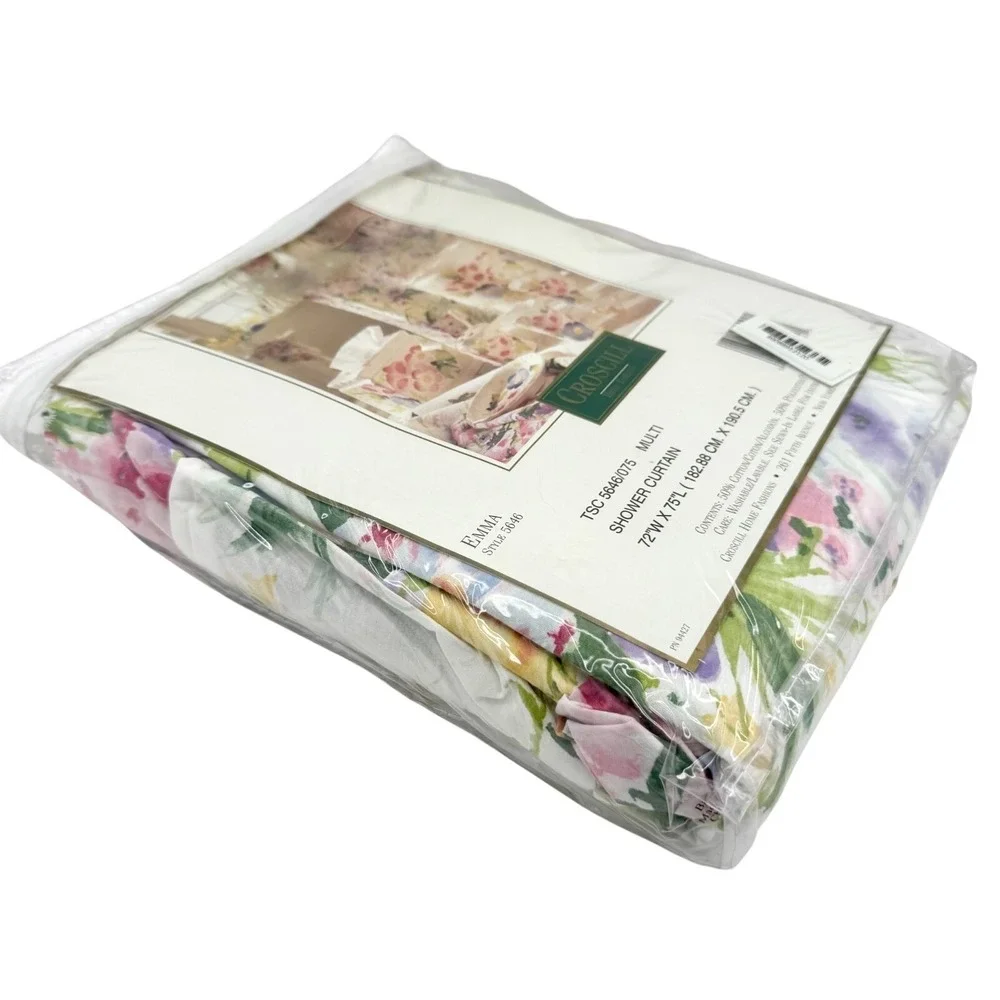 Vintage Croscill Emma Floral Shower Curtain 72